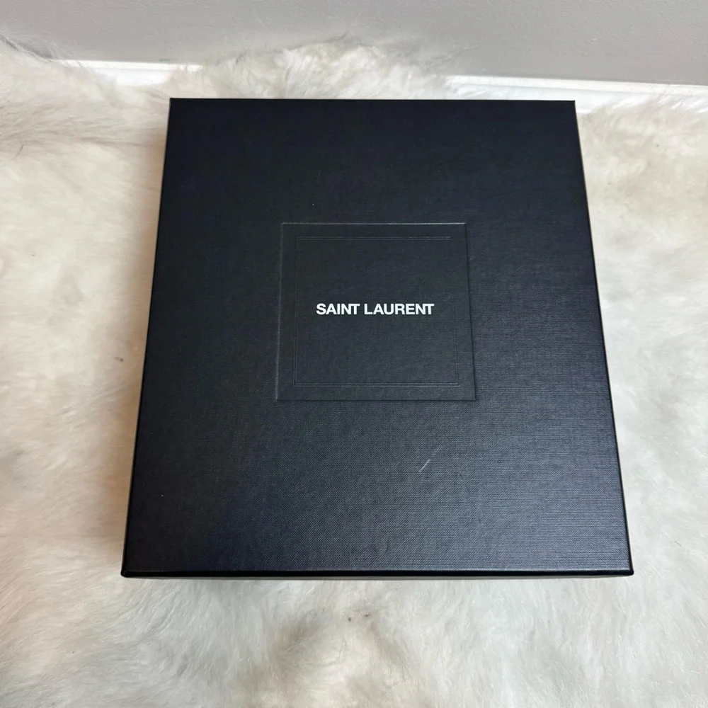 Saint Laurent Kika 55 Lace Up Patent Leather Sling Back Heels - Picture 10 of 11